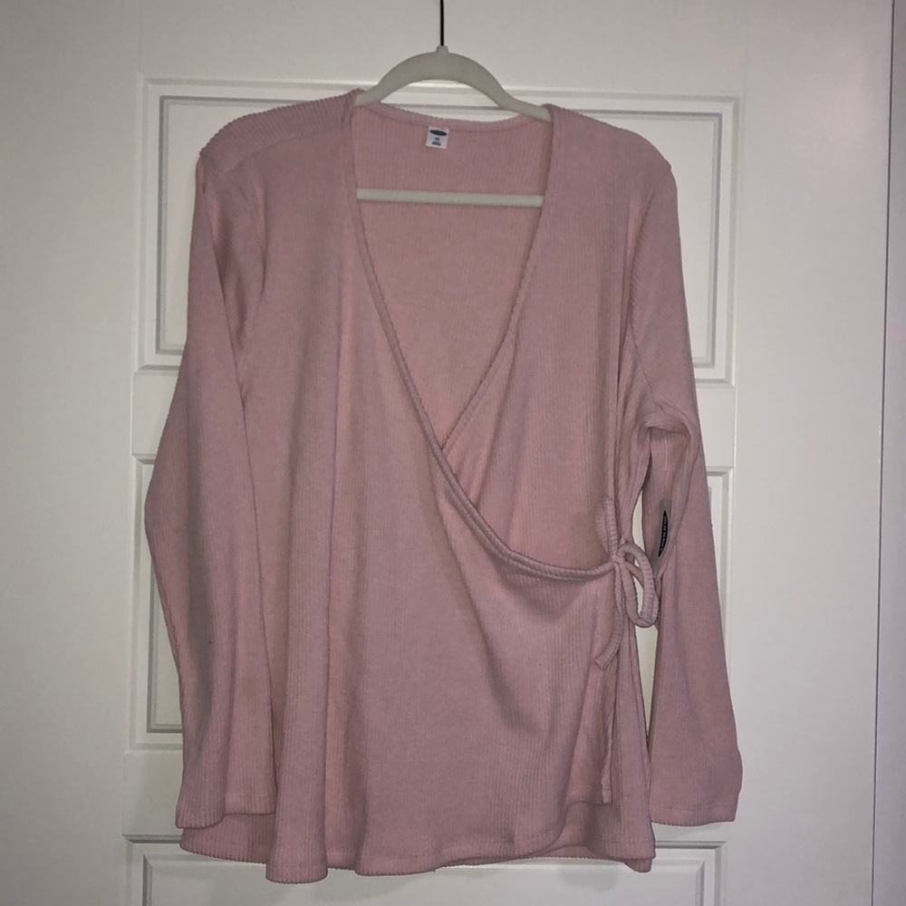 Rib-knit tie top